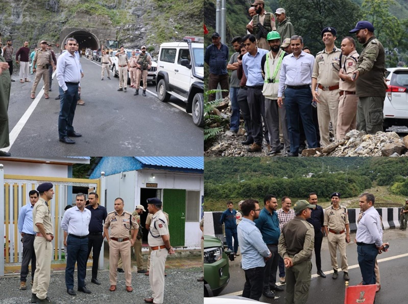 'DC Ramban reiterates that the safety of the public remains the foremost priority: Conducts an on-the-spot inspection of the NH-44'